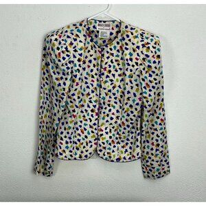 Maggy London by Jeannene Booher Women's Size 8 Multicolor Geometric Print Blazer